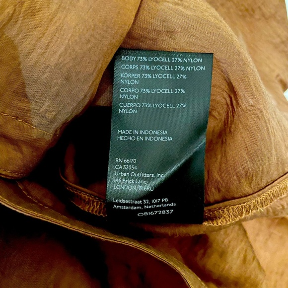 Anthropologie PILCRO brown tunic shirt/dressy button down sz XS NWT - Picture 8 of 10